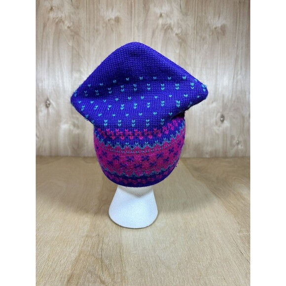 Columbia Unisex Wool Blend Hat Purple, Pink, Blue Ski Winter Cap RN 69724 - Picture 3 of 8